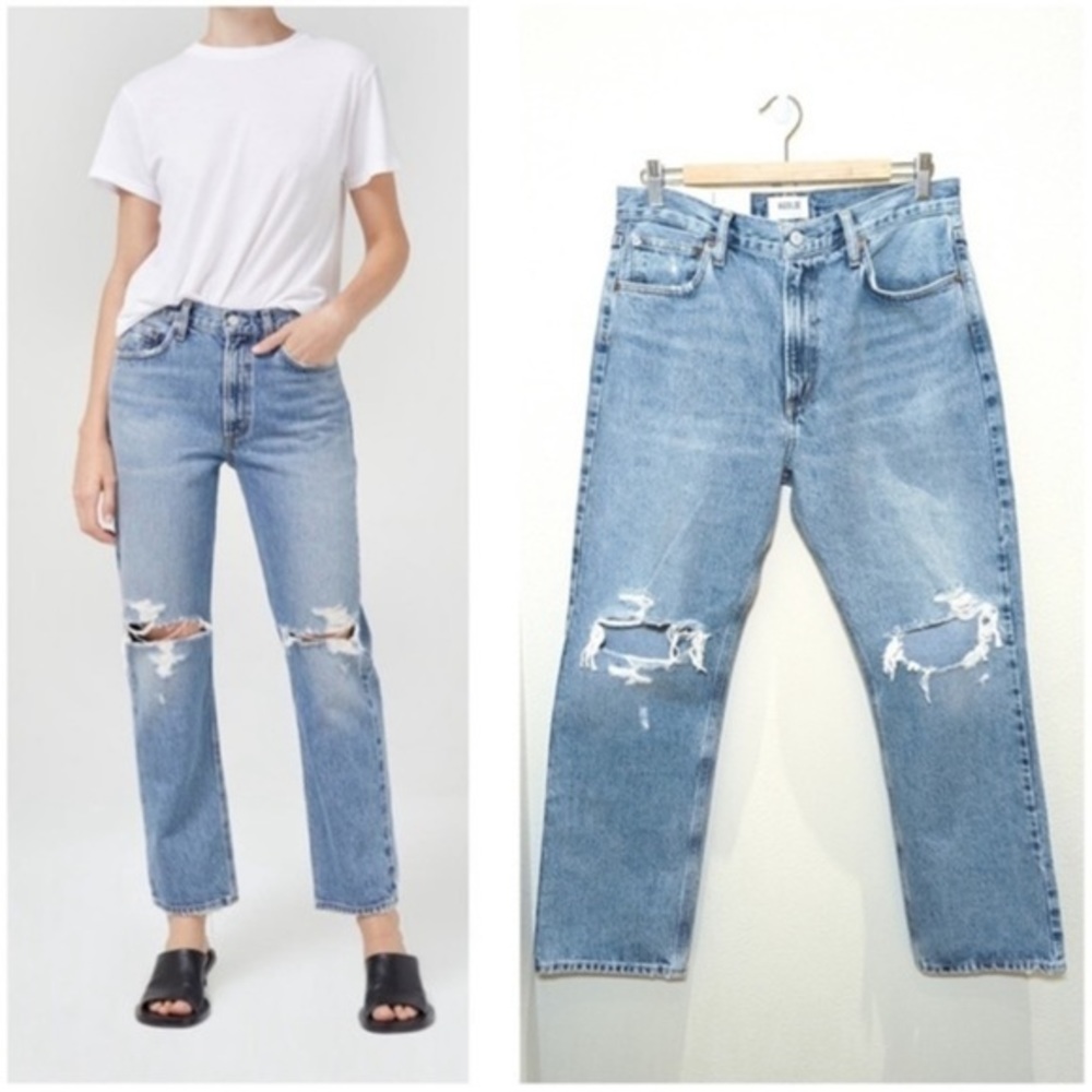 Agolde for Anthropology Mia Mid Rise
Straight Jeans Sz 30